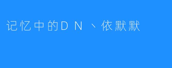 记忆中的DN丶依默默