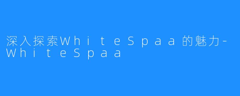 深入探索WhiteSpaa的魅力-WhiteSpaa