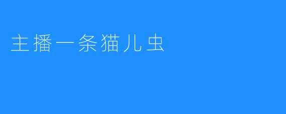 主播一条猫儿虫
