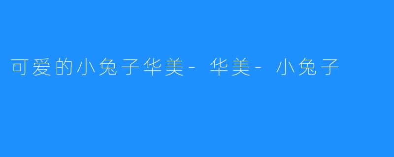 可爱的小兔子华美-华美-小兔子