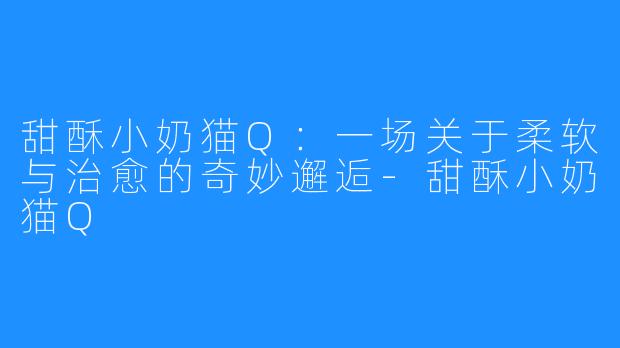 甜酥小奶猫Q：一场关于柔软与治愈的奇妙邂逅-甜酥小奶猫Q